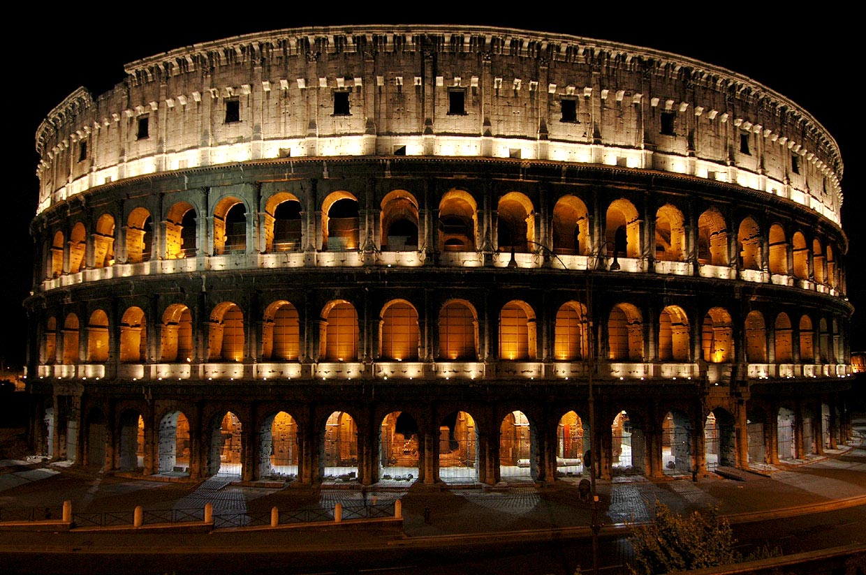 colosseum at night