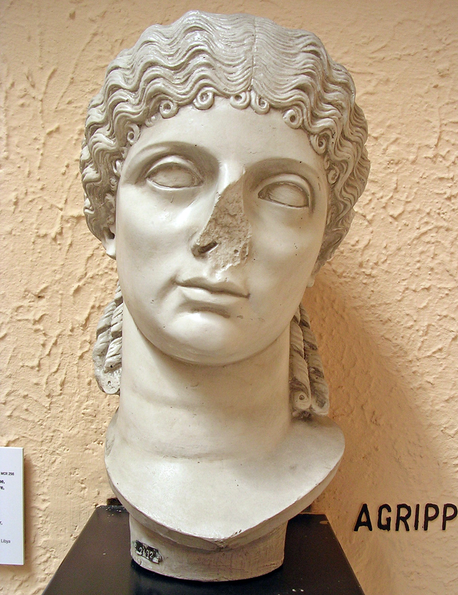 ruins — Ancient Roman bust of a woman, perhaps Antonia the