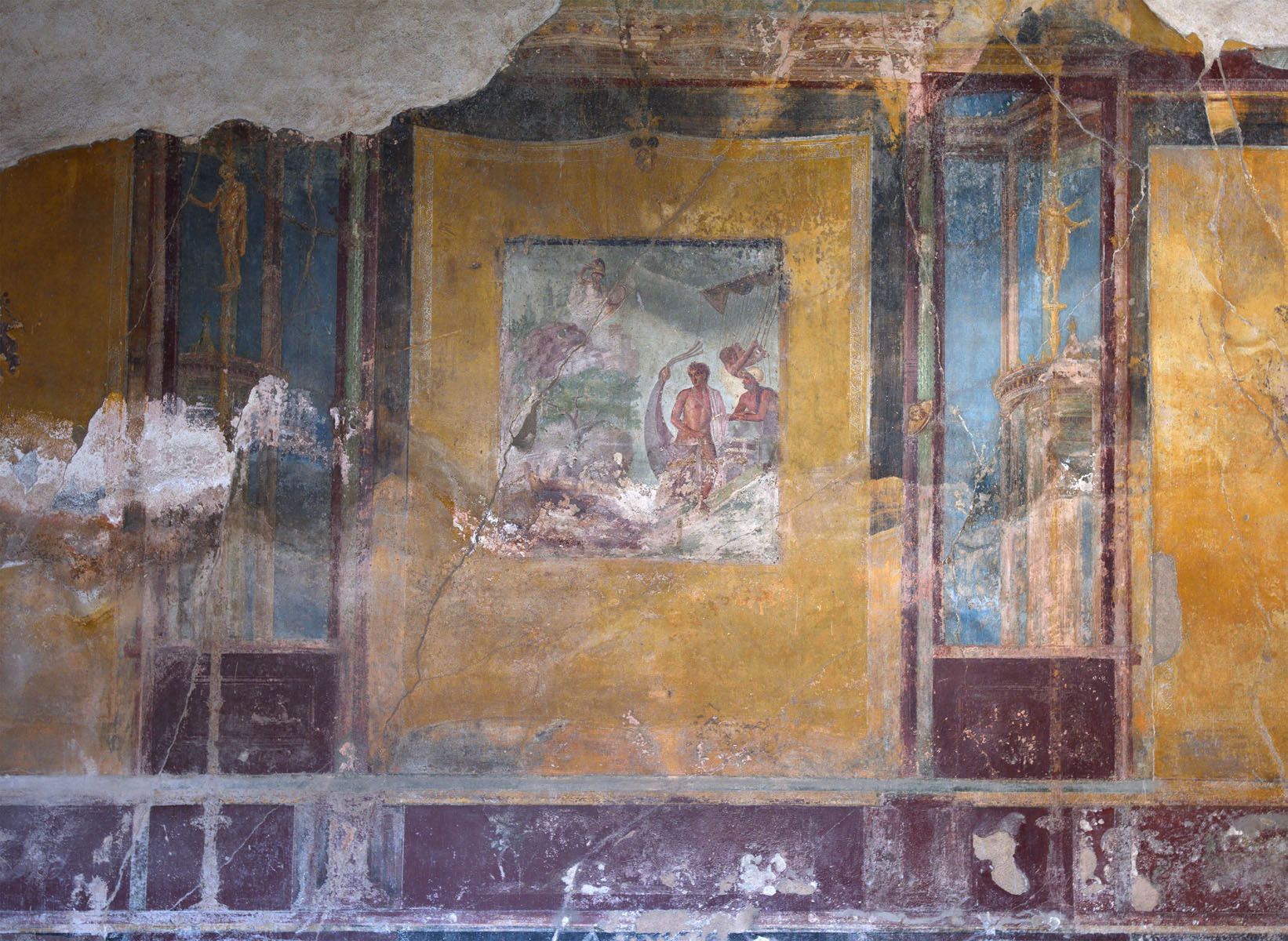 Wall Painting In The Triclinium Of The House Of The Tragic Poet Pompeii Archaeological Park